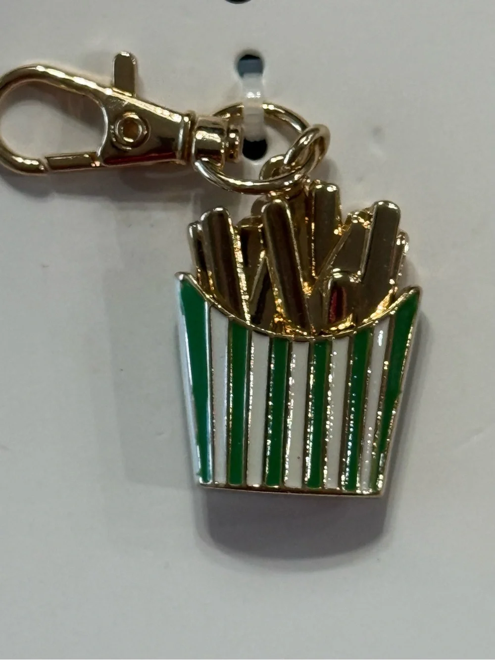 kate spade x Target Ltd Edition Whimsical French Fries Bag Charm Keychain NWT